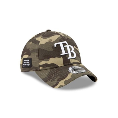 Green Tampa Bay Rays Hat - New Era MLB Armed Forces Weekend 9TWENTY Adjustable Caps USA9425761